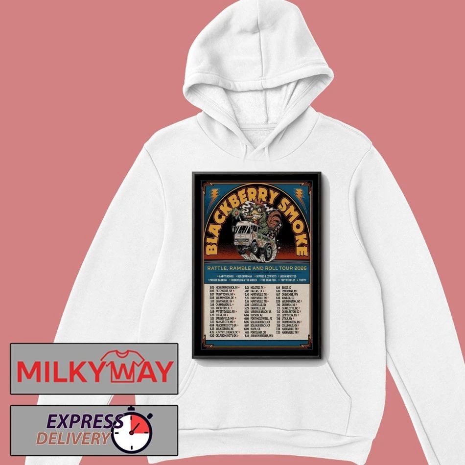 Blackberry Smoke Rattle, Ramble And Roll Tour 26 Poster shirt