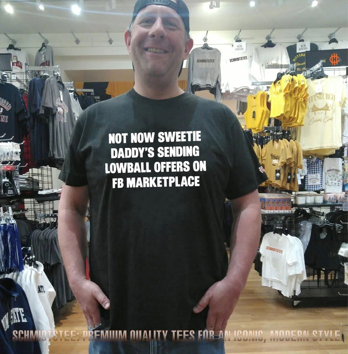 Not now sweetie daddy’s sending lowball offers on fb marketplace shirt