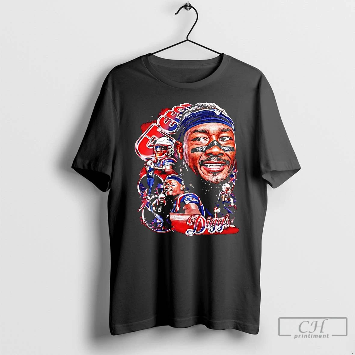 Classic Stefon Diggs Big Face Ne Patriots T Shirts