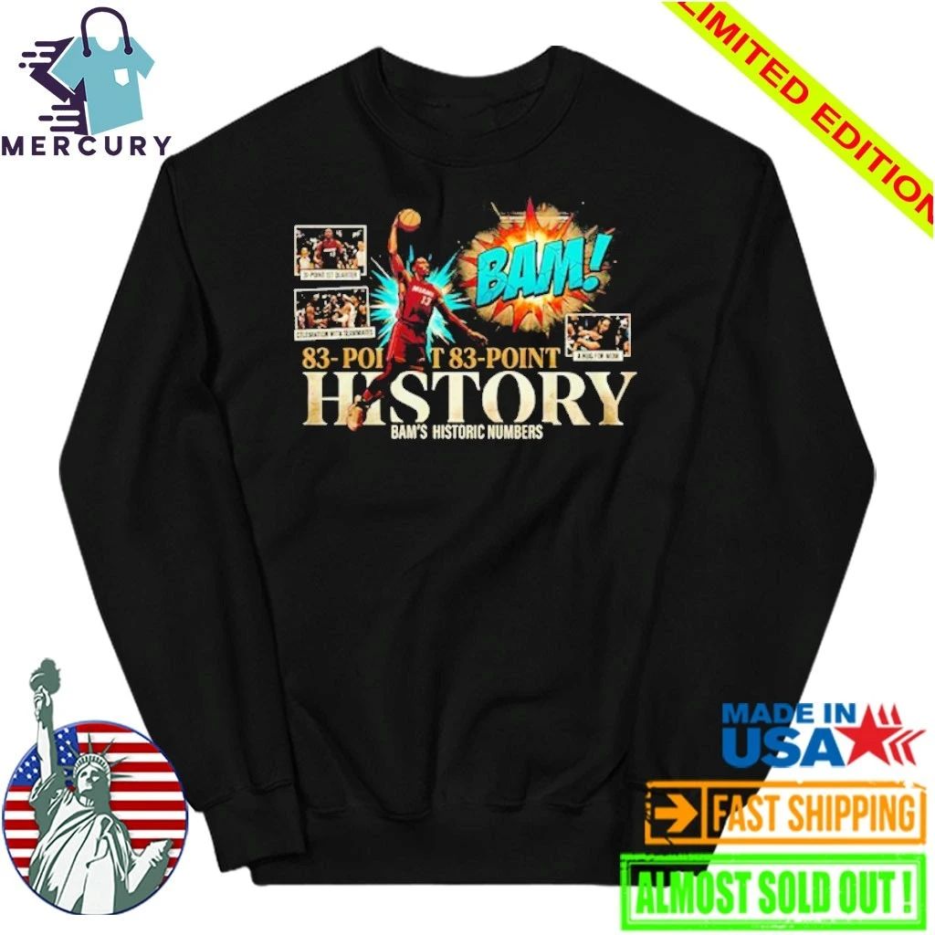 Miami Heat Bam Adebayo 83-Point History 2026 Shirt
