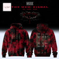 Muse The Wow Signal Album Red and Black Tie Dye Graphic Pullover Hoodie