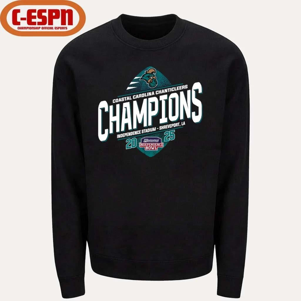 Coastal Carolina Football 2025 Independence Bowl Champions T-Shirt