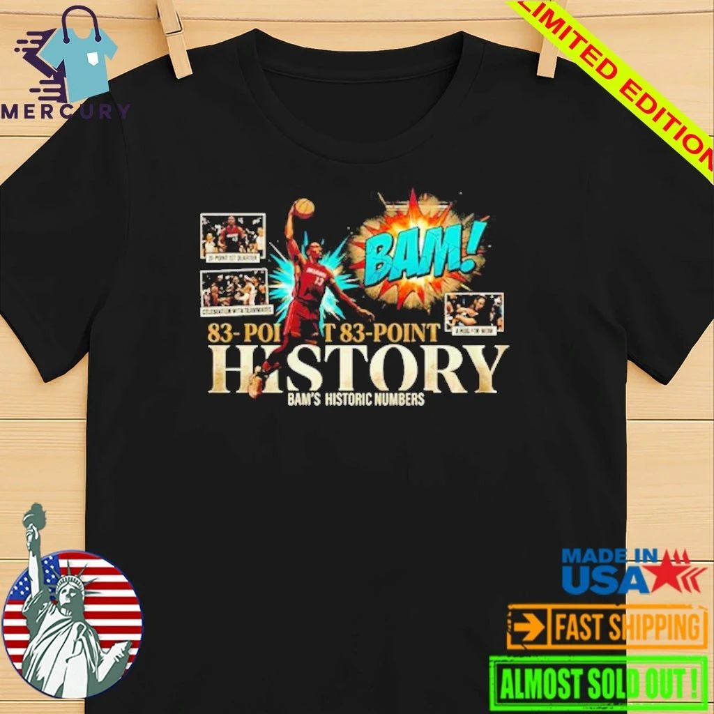 Miami Heat Bam Adebayo 83-Point History 2026 Shirt