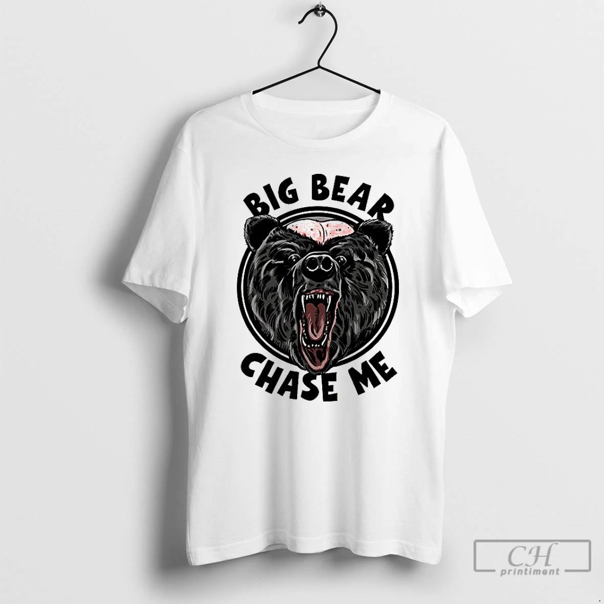 Classic Bald Headed Bear Of Claire County Big Bear Chase Me Meme T Shirts
