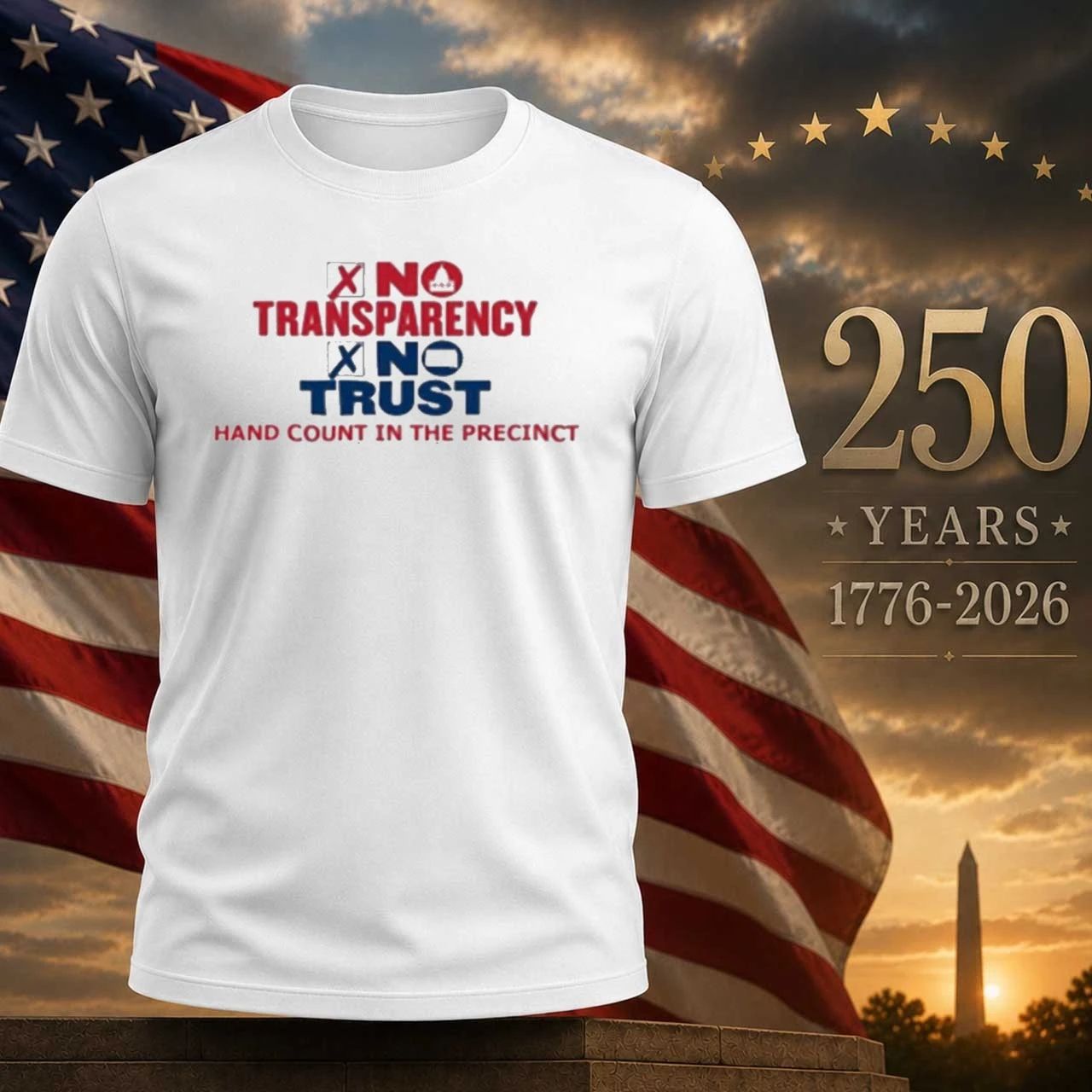 No Transparency No Trust Hand Count In The Precinct Shirt