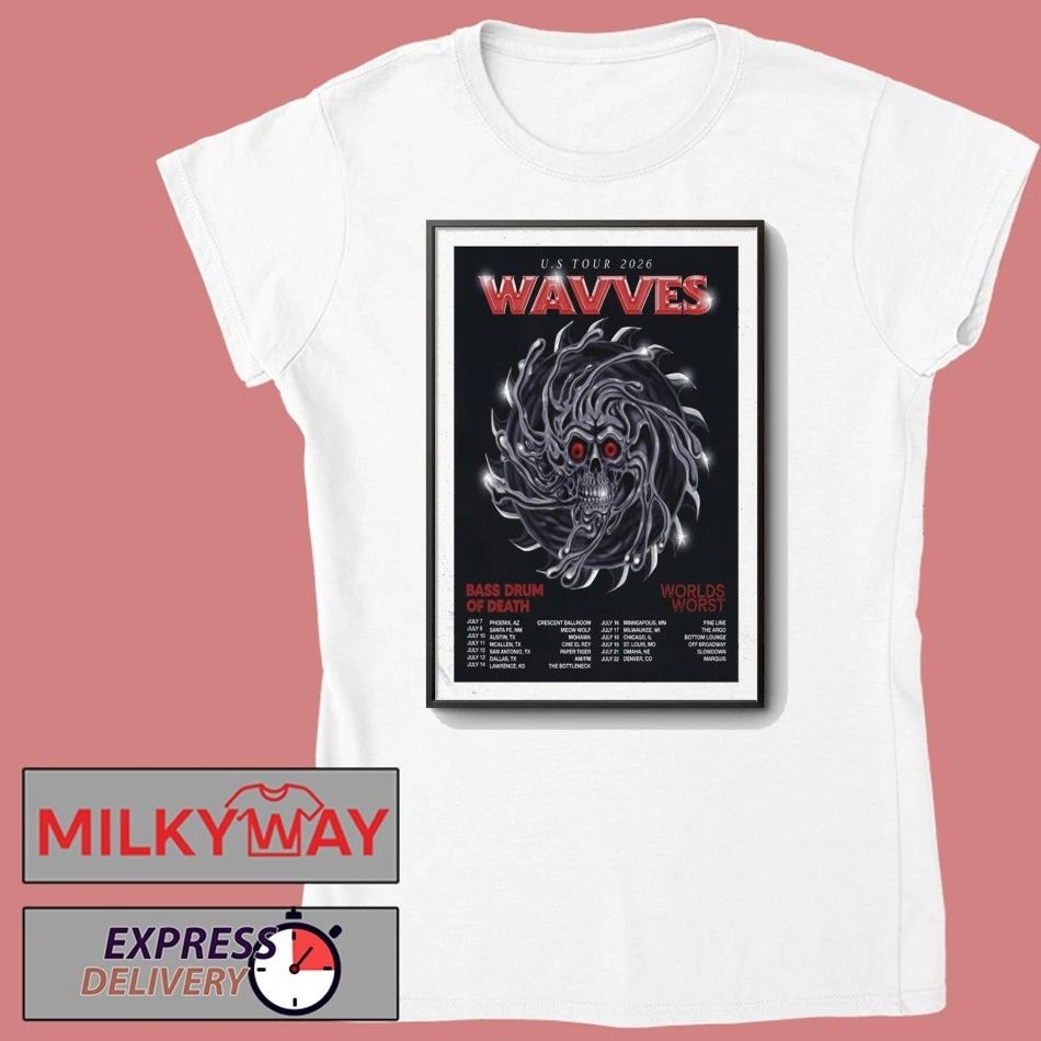 Poster Wavves USA Tour 2026 shirt