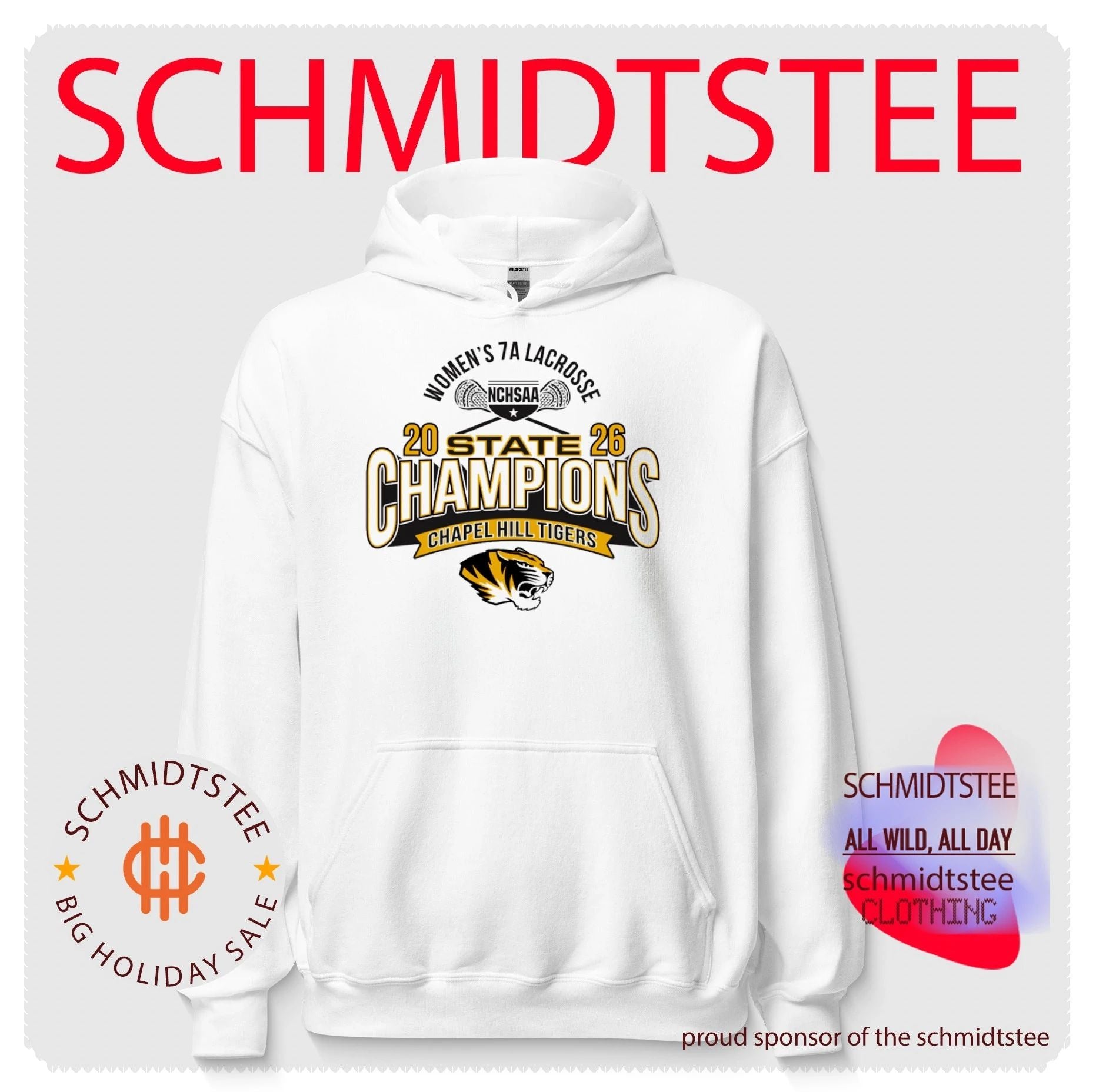Chapel Hill Tigers 2026 NCHSAA Women’s 7A Lacrosse Division Champions shirt