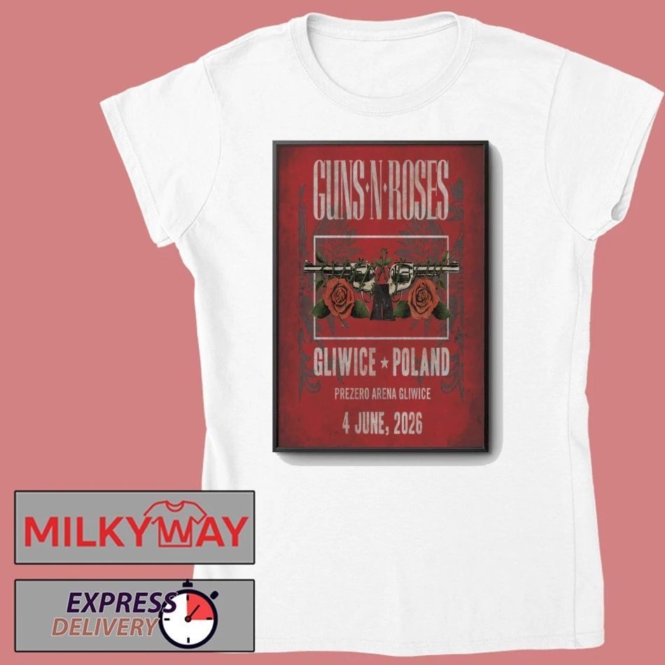 Guns N’ Roses World Tour 2026, Gliwice 04 Jun 2026 Poster shirt
