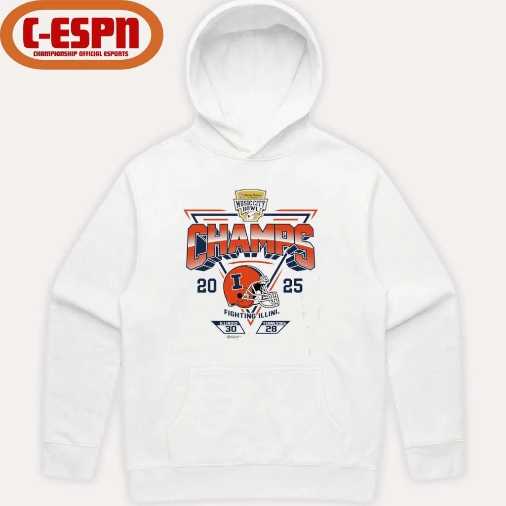 Illinois Fighting Illini 2025 Music City Bowl Champions Score Shirt