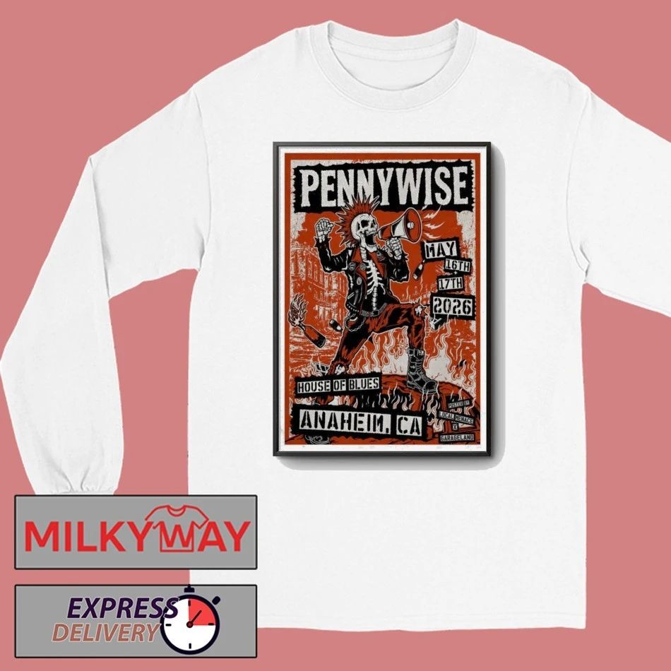 LIMITED Pennywise Poster Tour Anaheim, CA May 16 – 17 2026 shirt
