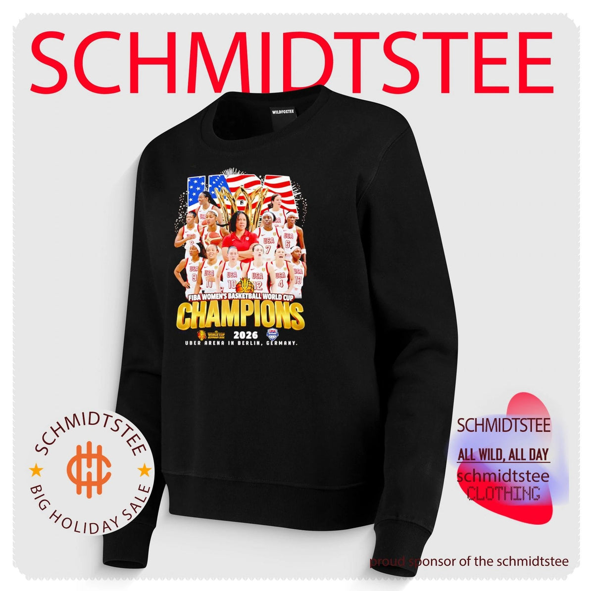 USA 2026 FIBA Women’s Basketball World Cup Champions Uber Arena In Berlin shirt