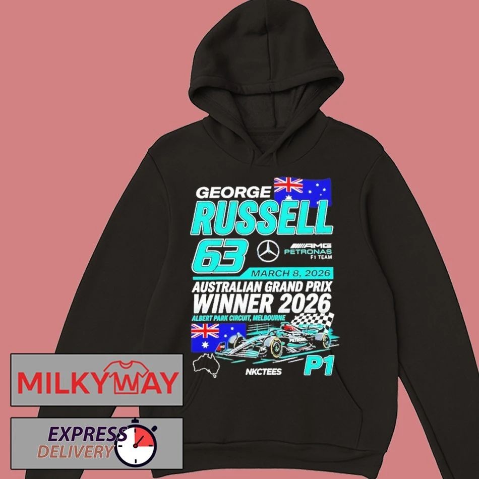 George Russell AMG Petronas F1 Team P1 Australian Grand Prix 2026 Champions shirt