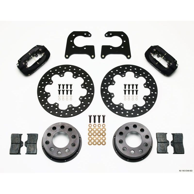 Wilwood Forged Dynalite Rear Drag Kit Drilled Rotor 58-64 Olds/Pont .690in Studs
