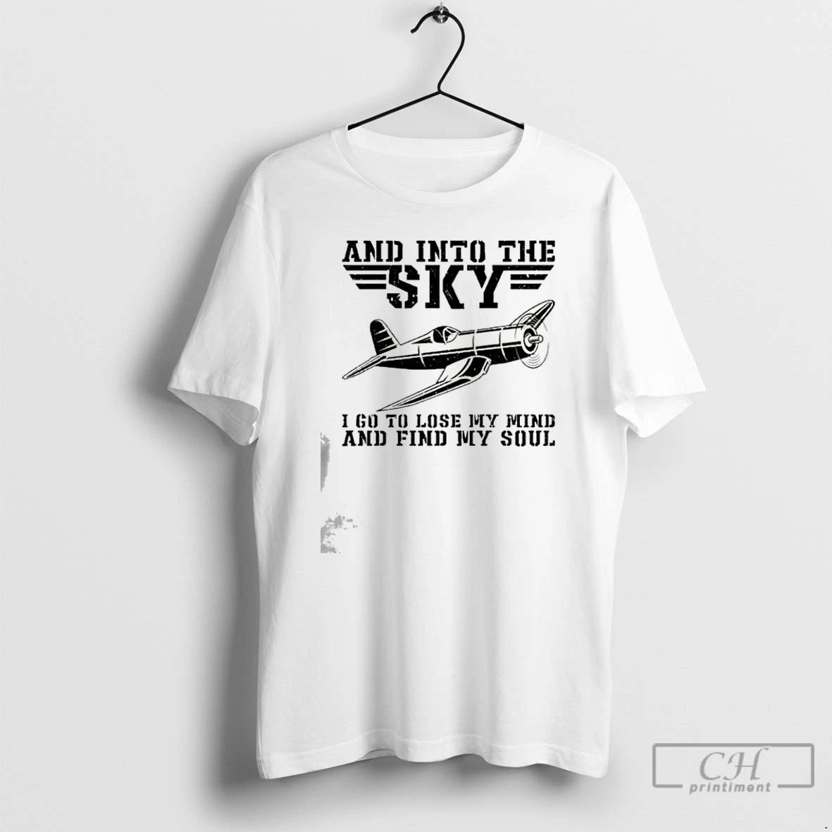 Classic And Into The Sky Pilot Flying Airplane Flight Plane Aviation Toms 2025 T Shirts
