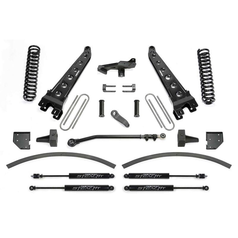 Fabtech 8″ Radius Arm System w/Stealth Shocks Kit for 2017-2024 Ford F350 Super Duty 4WD w/8.0″ lift