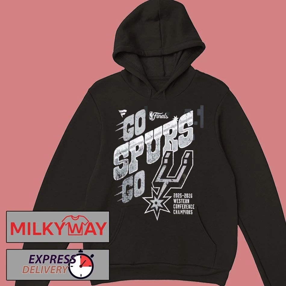 San Antonio Spurs Fanatics Black 2026 NBA Western Conference Champions Hometown Go Spurs Go T-Shirt
