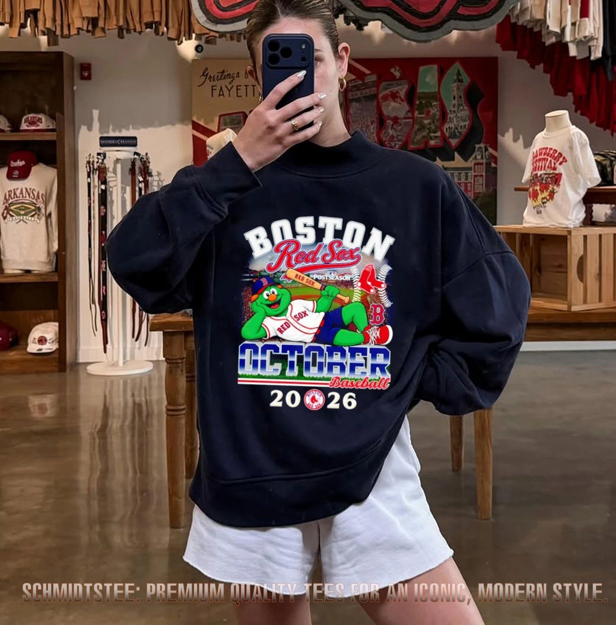 Boston Red Sox 2026 Postseason October Baseball mascot shirt