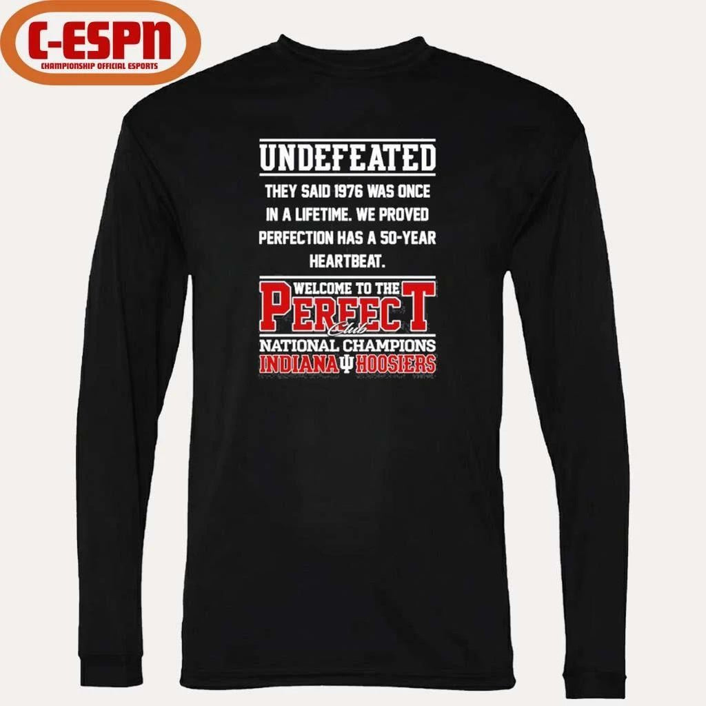 Indiana Football Undefeated Welcome To The Perfect Club National Champions Shirt