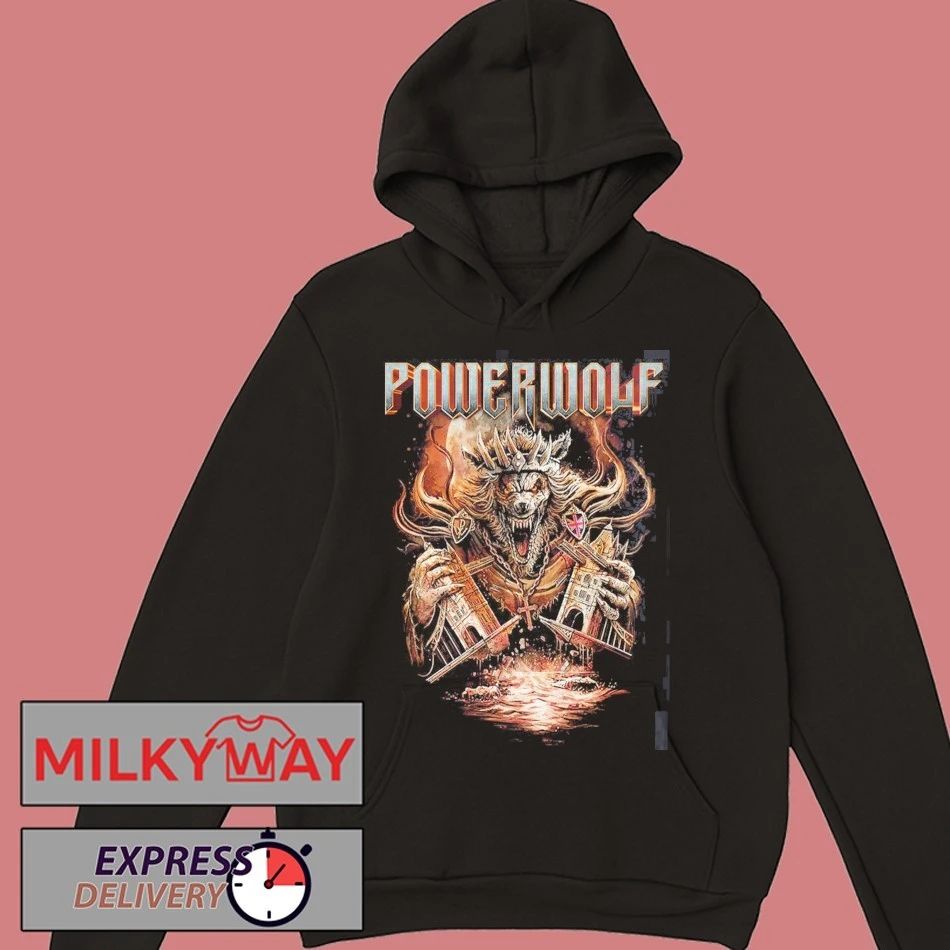 Powerwolf London UK 2026 Tour Merch Tee At OVO Arena Wembley On March 7 2026 The Wembley Metal Mass Wake Up The Wicked Tour T-Shirt