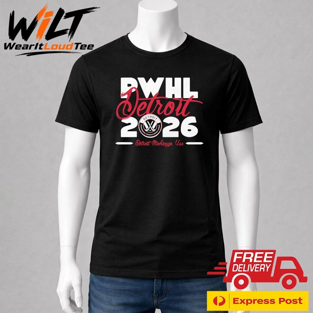 PWHL Detroit 2026 Detroit Michigan, USA Shirt