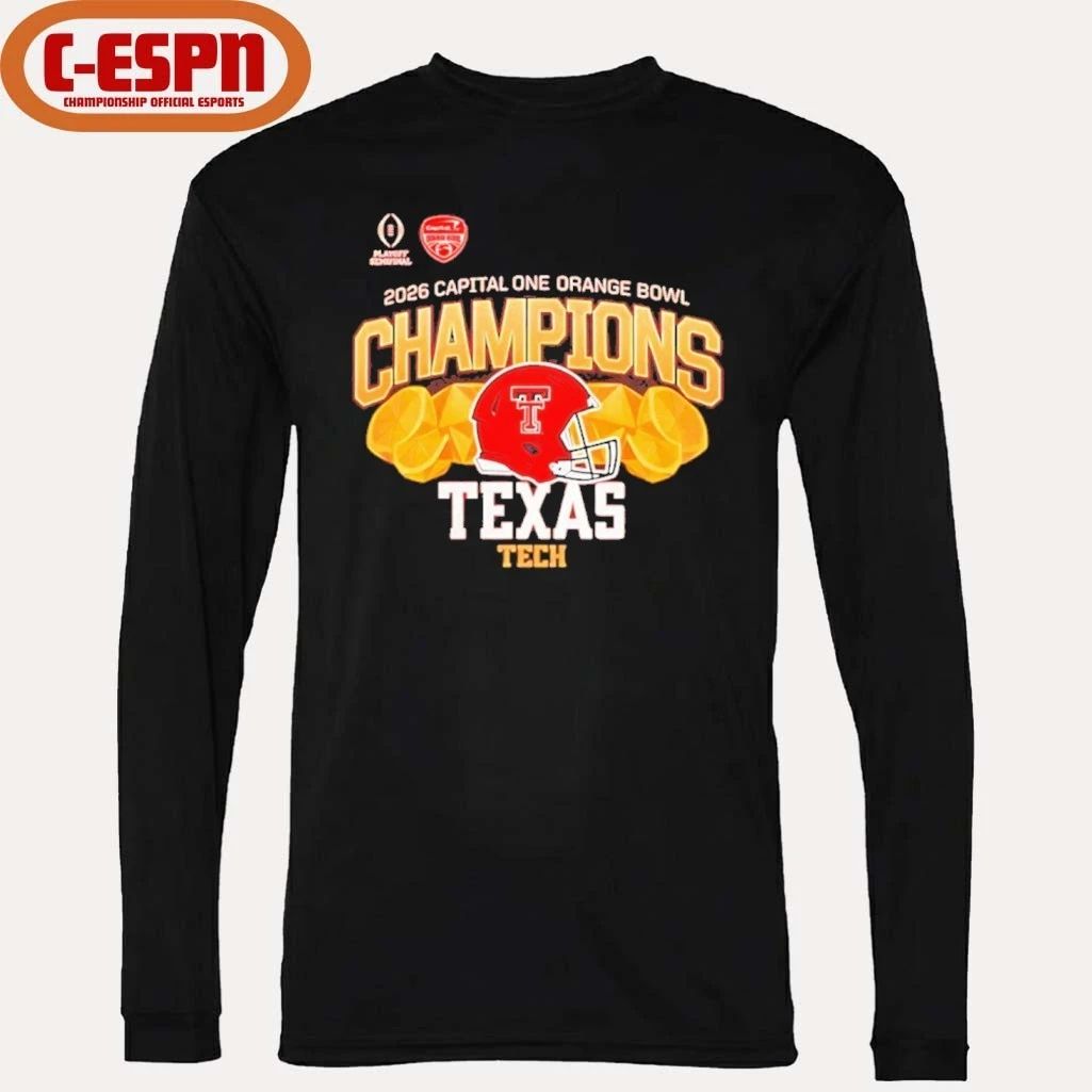 Texas Tech Red Raiders 2026 CFP Orange Bowl Champions shirt