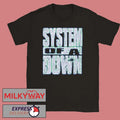 System Of A Down CDMX Mexico 2026 Pop Up Shop Merch At Estadio GNP Seguros On 27 And 28 May 2026 The Hand Blue shirt