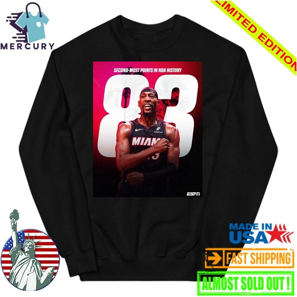 Bam Adebayo Miami Heat 83 Points Second Most Points In NBA History Shirt