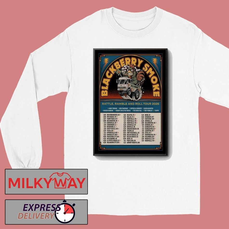 Blackberry Smoke Rattle, Ramble And Roll Tour 26 Poster shirt
