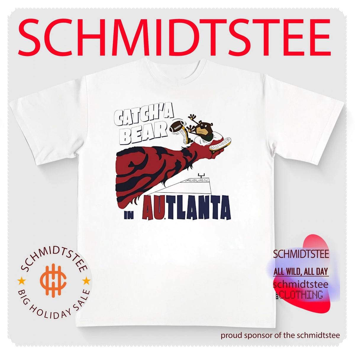 Auburn Tigers Catch’a Bear in Autlanta illustration shirt