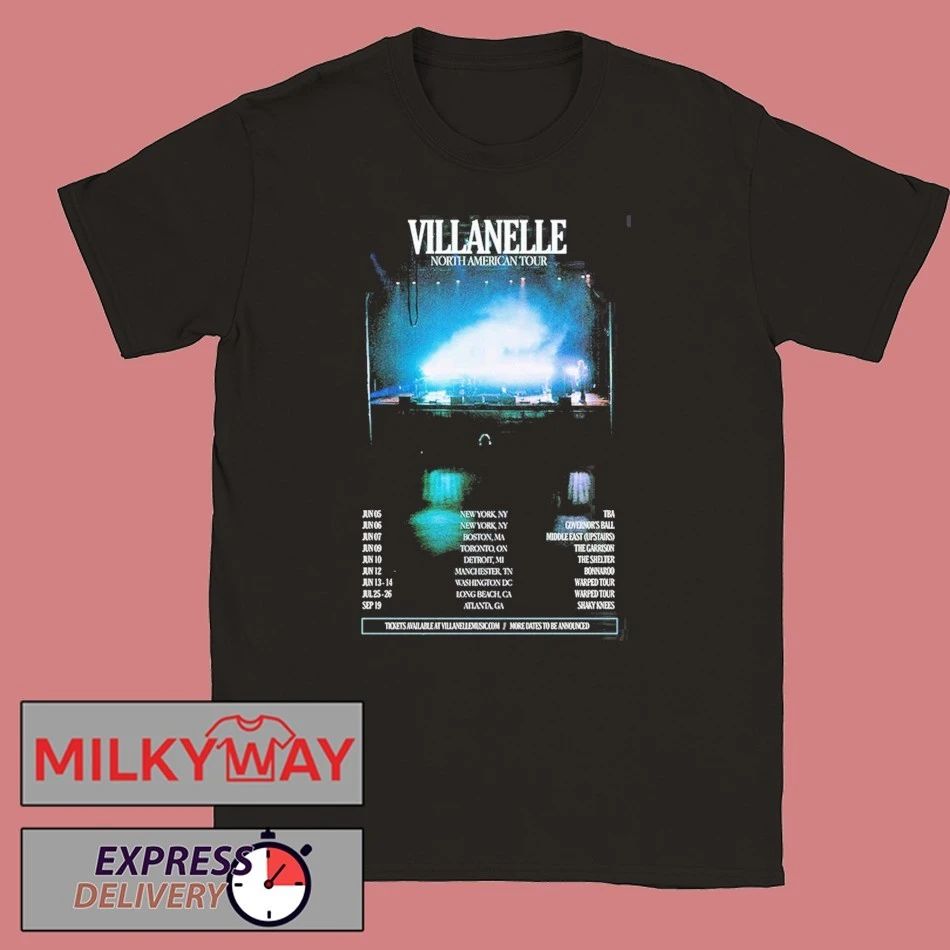Villanelle North American Tour 2026 City Dates Two Sided T-Shirt