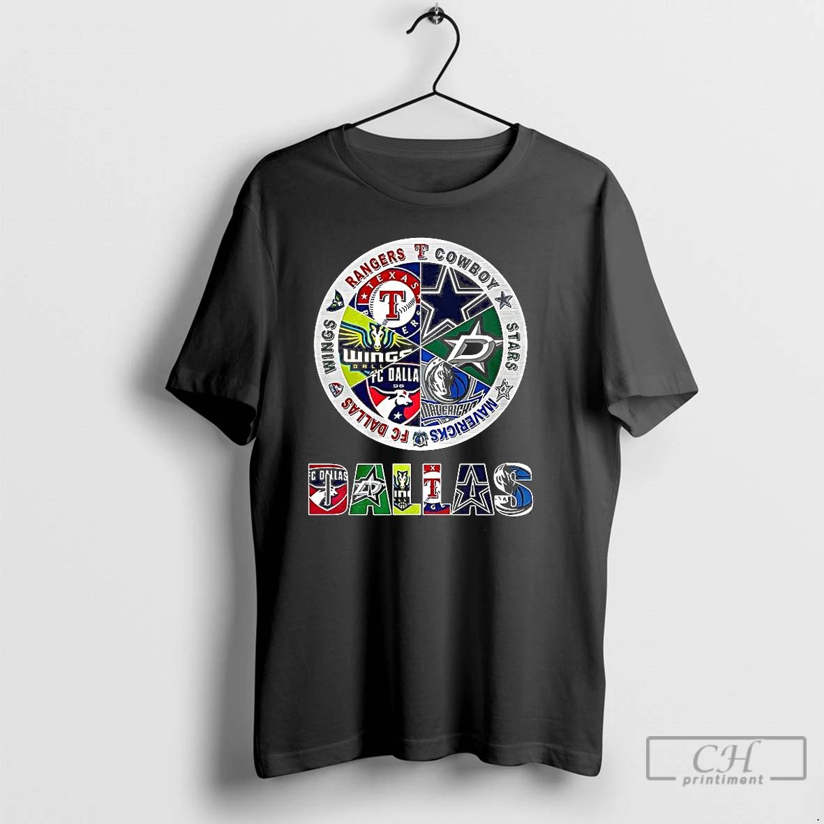 Classic Combined Logos Of Dallas Sports Teams T Shirts