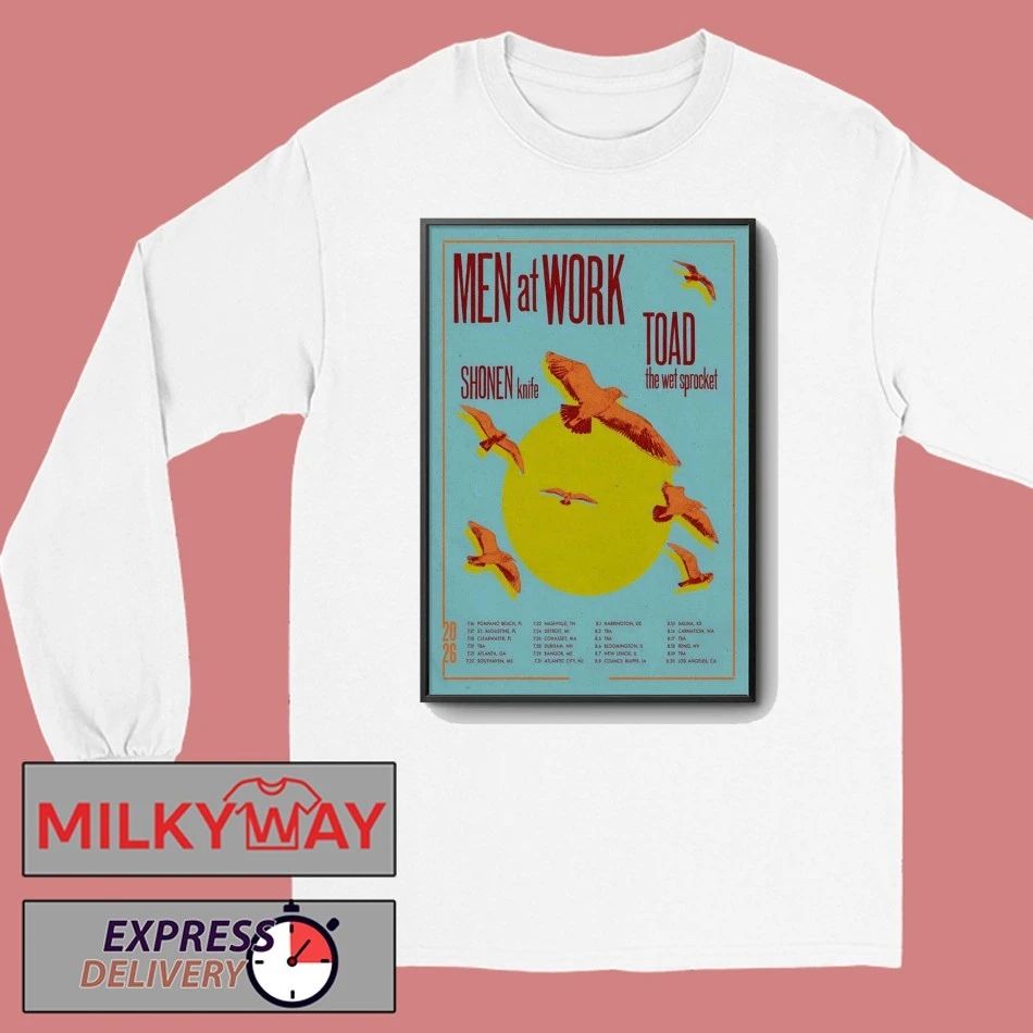 Men At Work Summer Tour 2026 Poster shirt