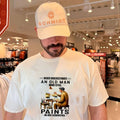 Never underestimate an old man who still paint in his sixties shirt