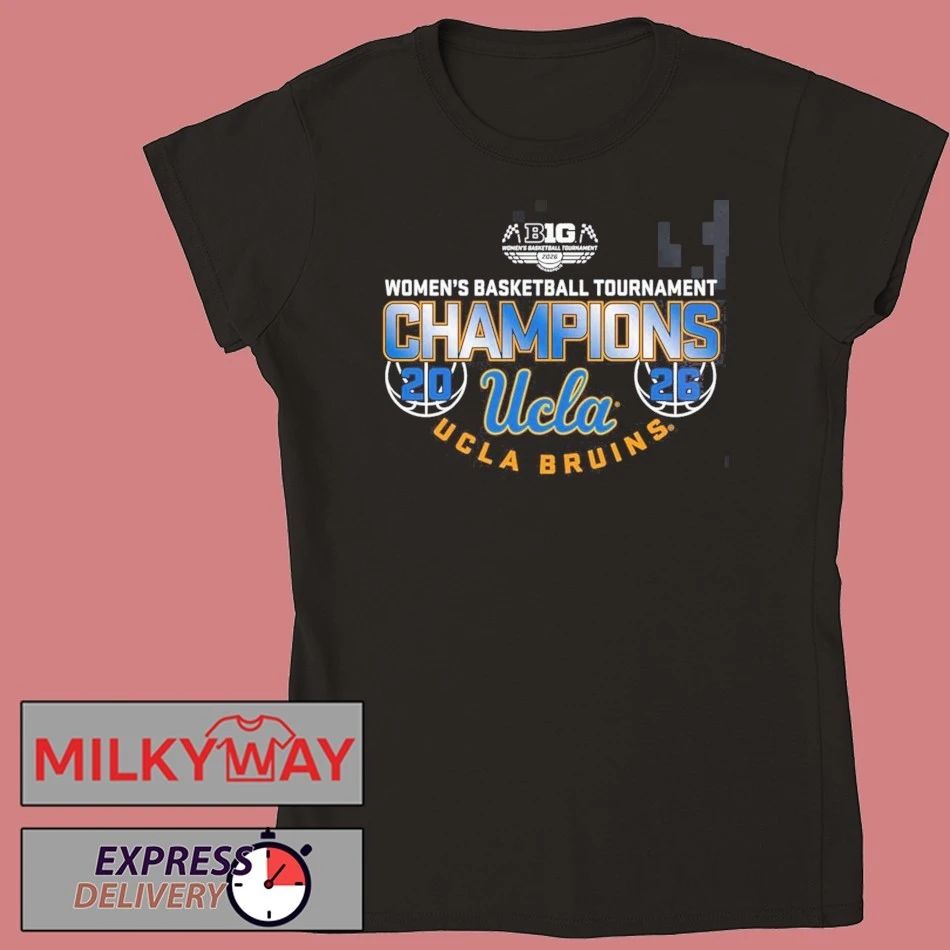 UCLA Bruins Women’s Basketball Back To Back Big 10 Tournament Champions Locker Room T-Shirt
