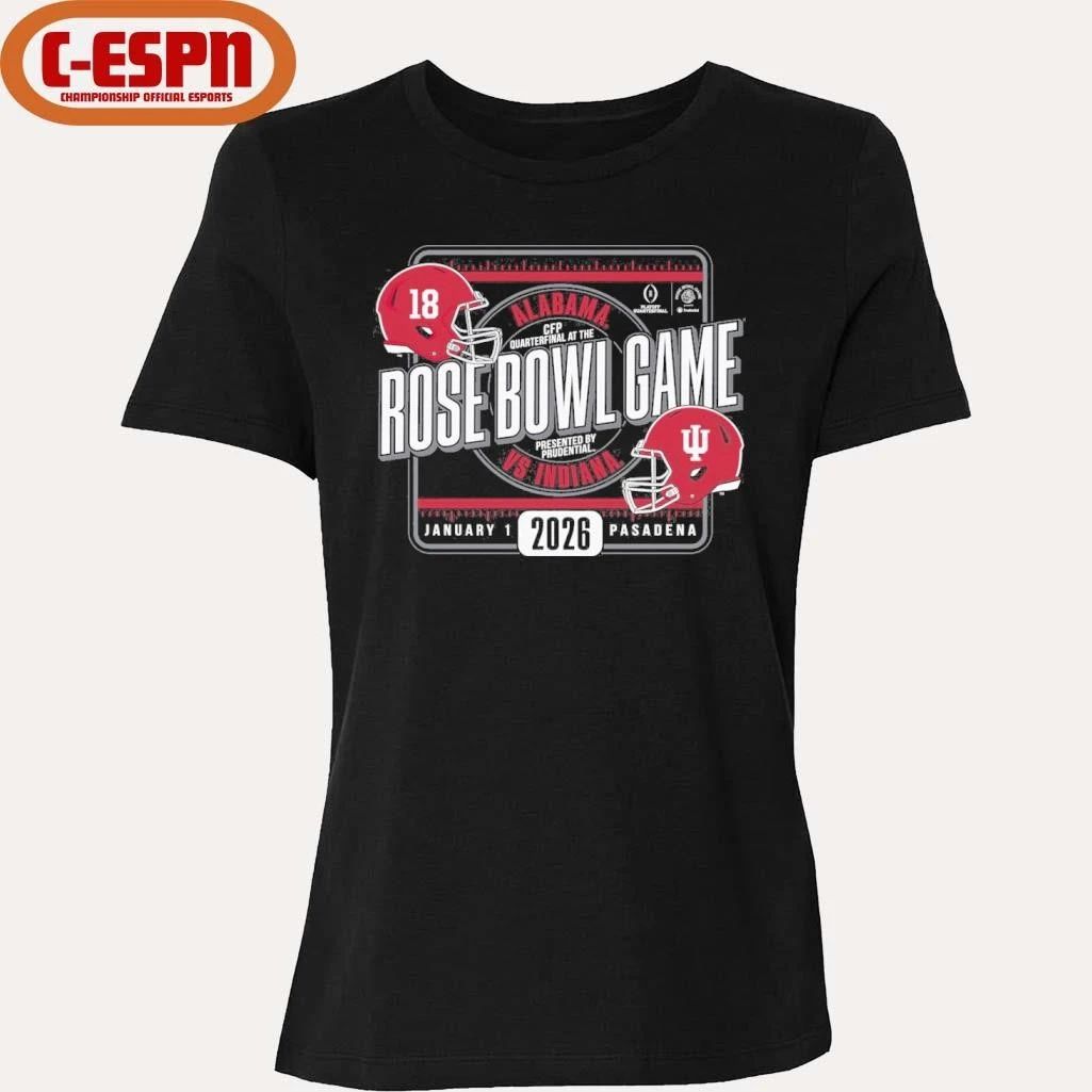 Alabama Vs Indiana Football 2026 Rose Bowl Game Head to Head T-Shirt