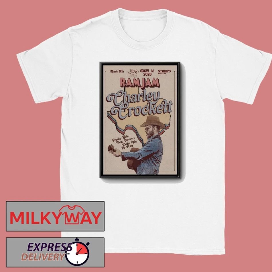 Charley Crockett Mar 18 2026 Stubb’s In Austin TX Poster shirt
