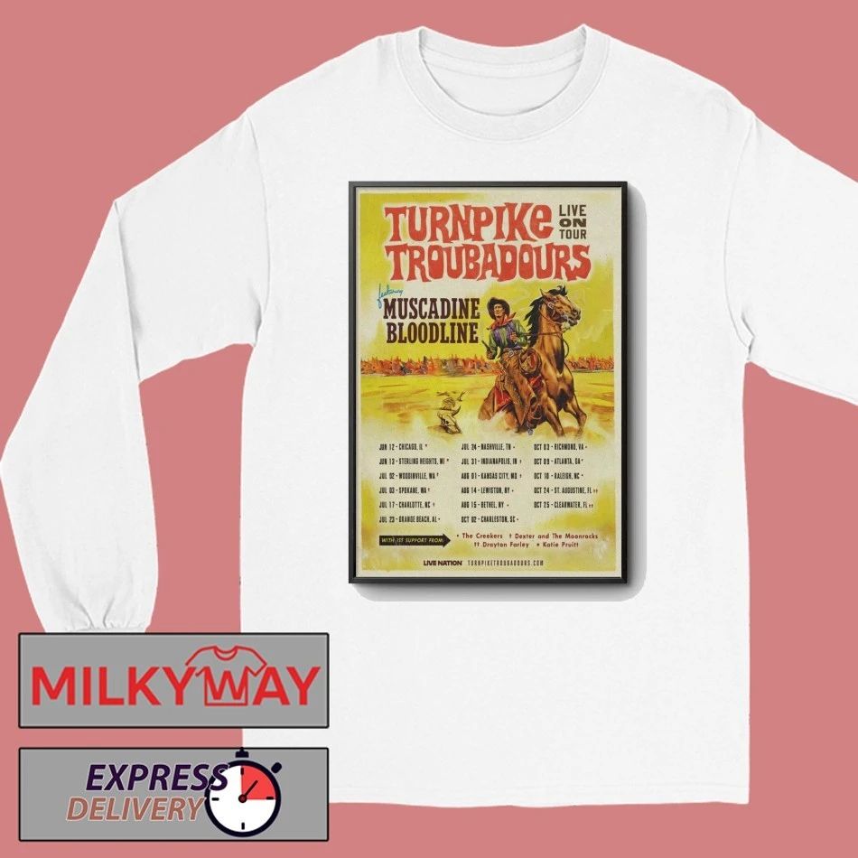 Turnpike Troubadours And Muscadine Bloodline Tour 2026 Poster shirt