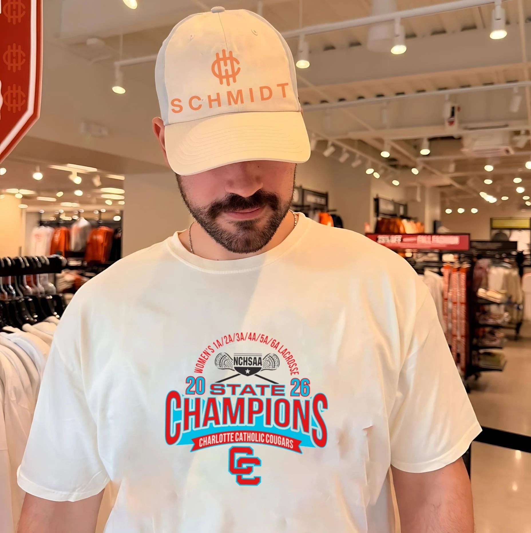 Charlotte Catholic Cougars 2026 NCHSAA Women’s 1A to 6A Lacrosse Champions shirt