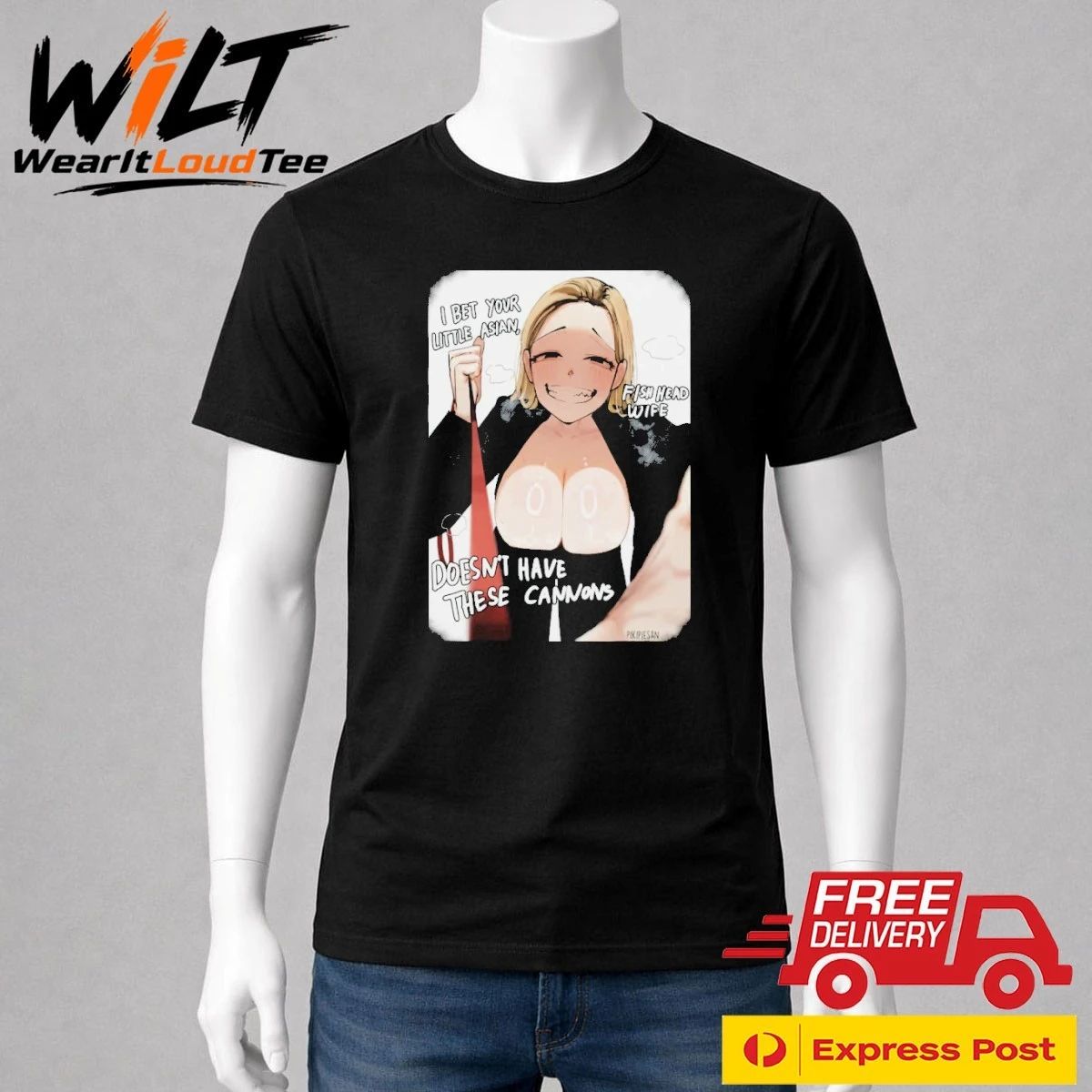 I Bet Your Little Asian Fish Head Wife Doesn’t Have These Cannons Anime Shirt