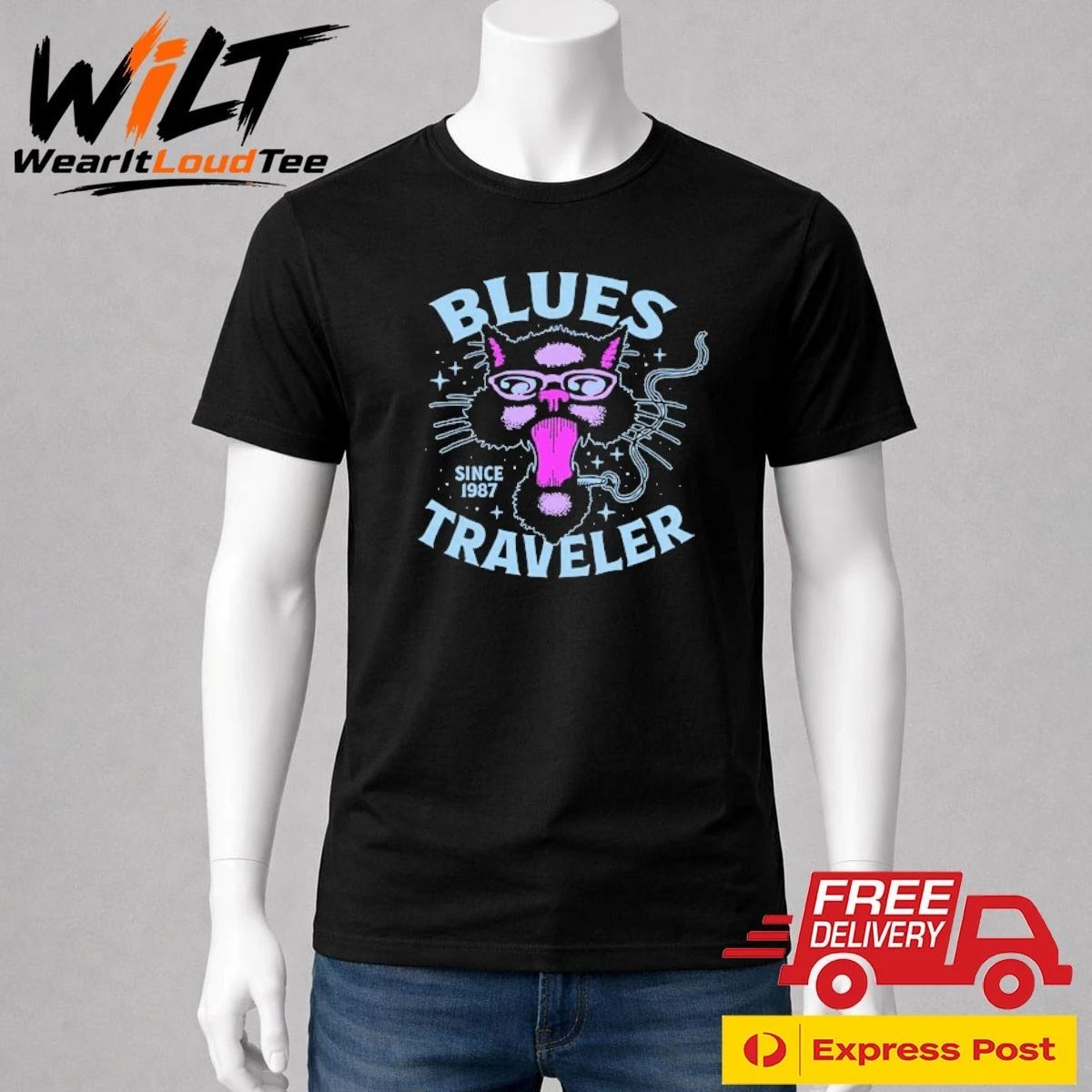 Blues Traveler Since ’87 Cat Logo Shirt