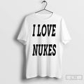 Classic Dj Smokey Wearing I Love Nukes T Shirts