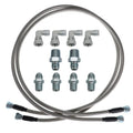 52″ Length SS Braided Transmission Cooler Hose Lines For TH350 700R4 TH400