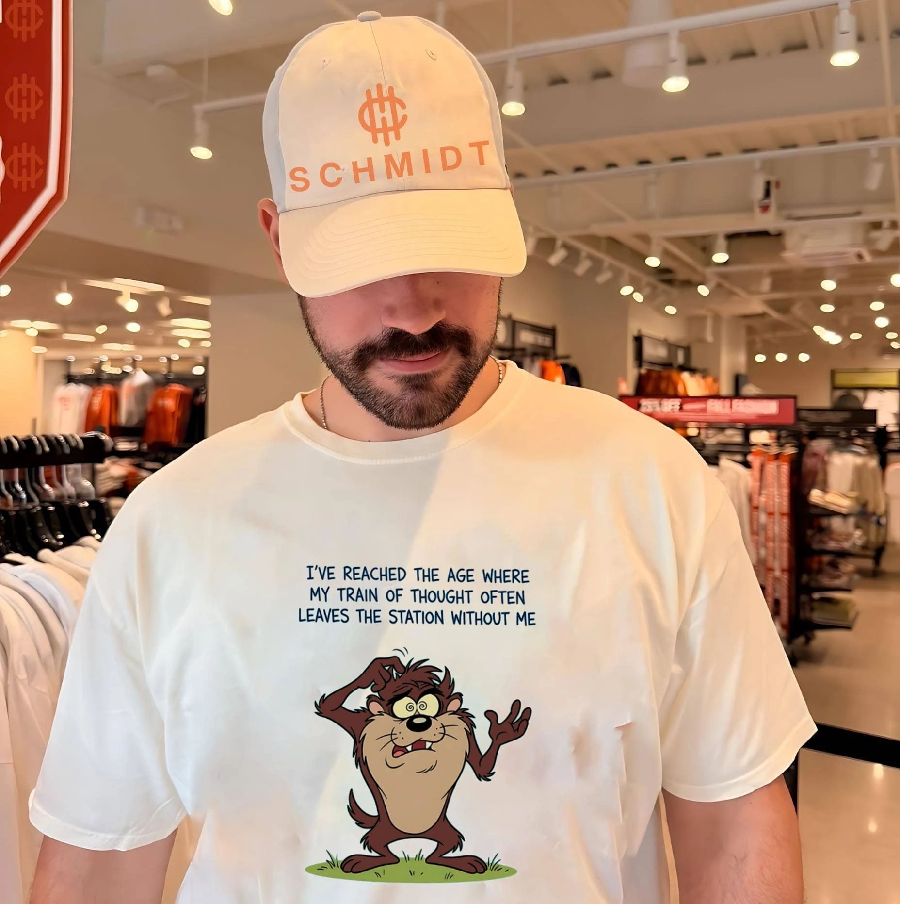 I’ve reached the age where my train of thought often leaves the station shirt