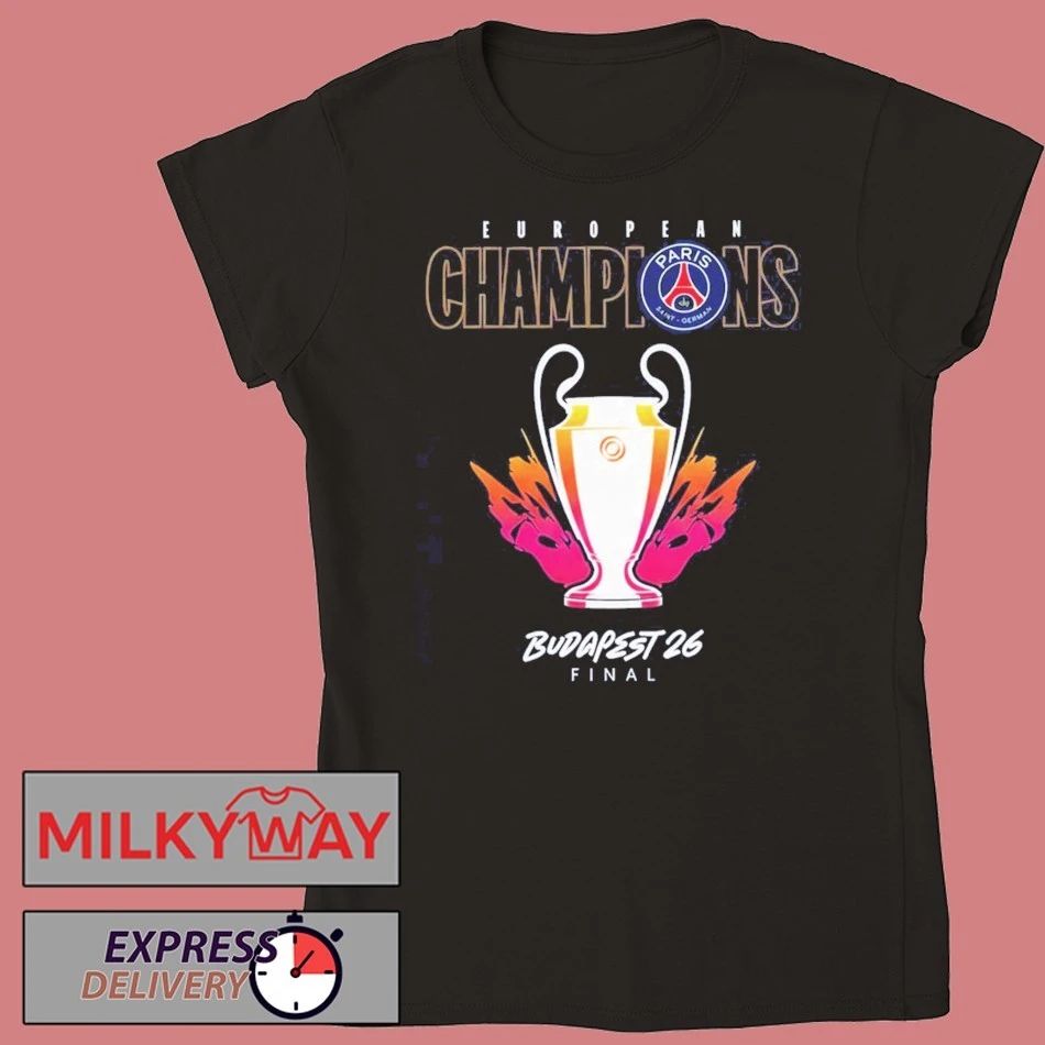 PSG Budapest 2026 UCL Final Winners T-shirt