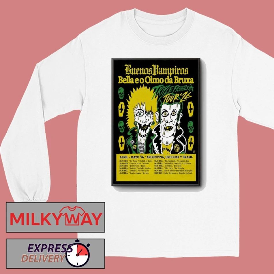 Buenos Vampiros April-May 2026 Shows Argentina, Uruguay And Brasil Poster shirt