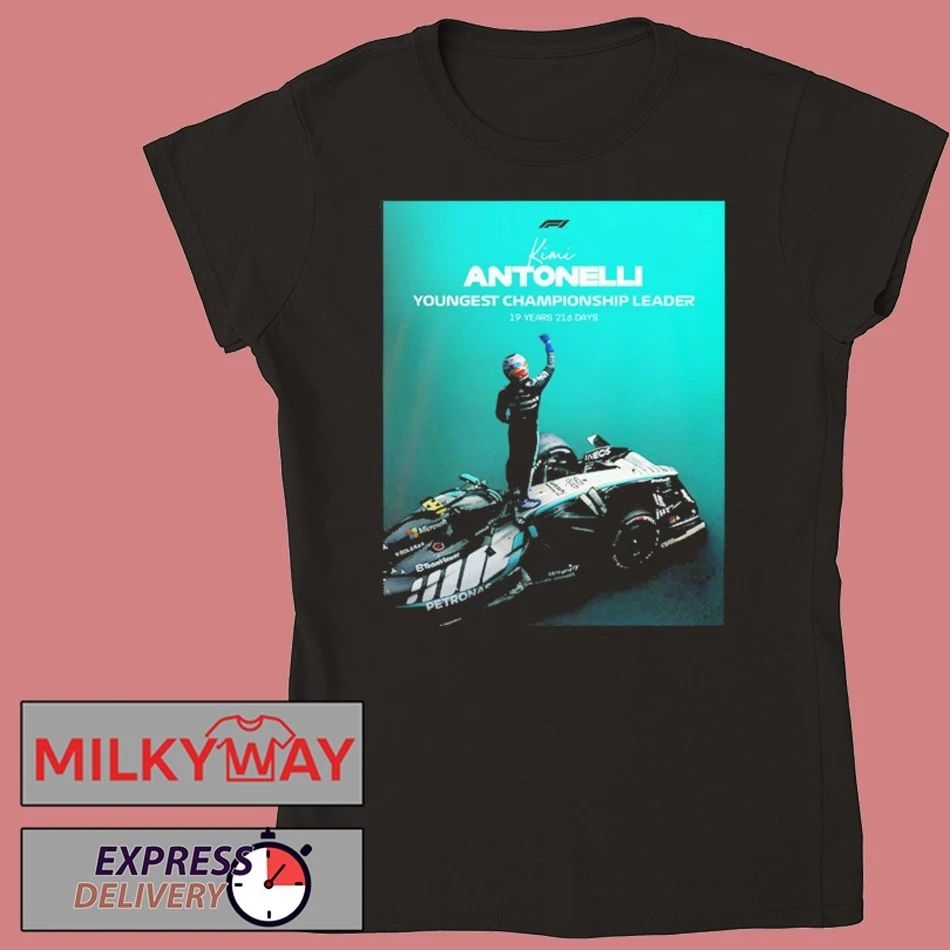 Congrats Kimi Antonelli Mercedes AMG Petronas F1 Youngest Championship Leader Japanese Grand Prix 2026 shirt