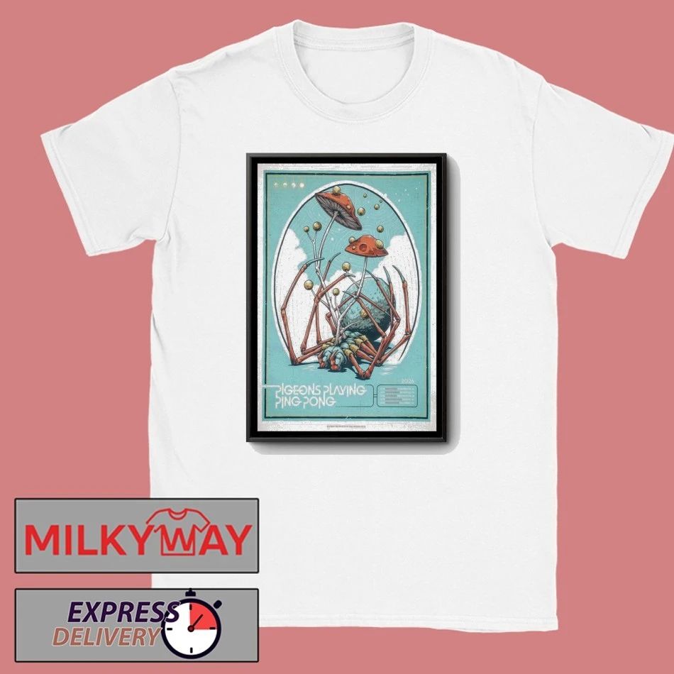 Pigeons Playing Ping Pong Poster Detroit MI Mar 13 2026 shirt