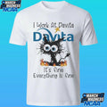 Black Cat I Work At Davita Its Fine Everything Is Fine Shirt
