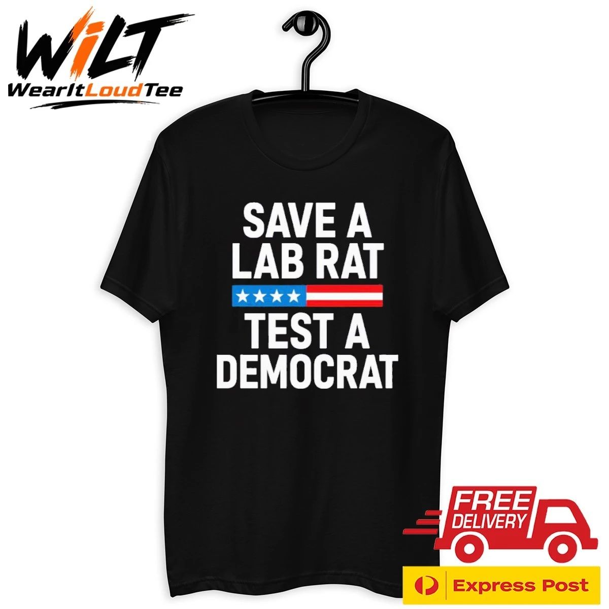 Save A Lab Rat Test A Democrat Funny Political Shirt