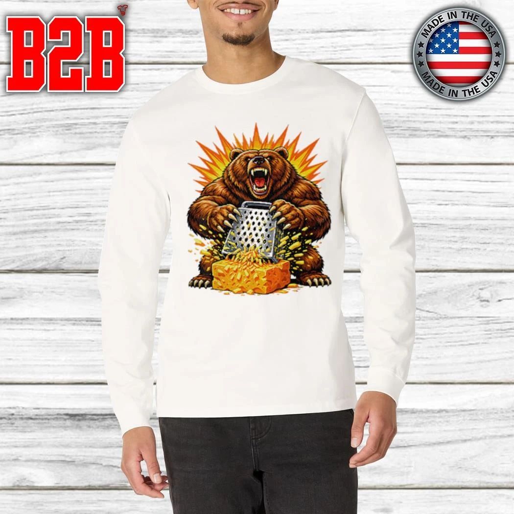 Angry Bear Grating Cheese Grater Hater Shirt